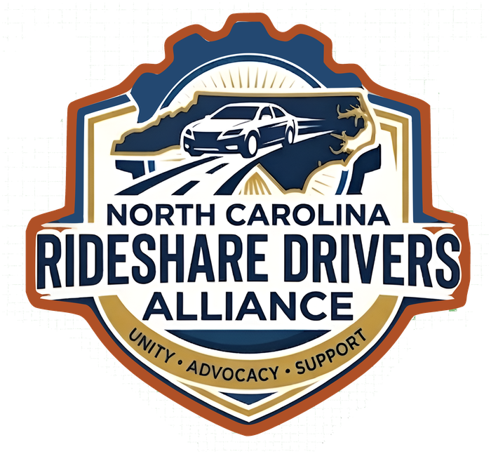 North Carolina Rideshare Drivers Alliance shield logo